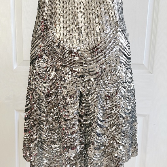 Michael Kors silver sequin party dress